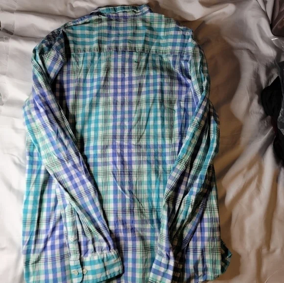 Crown & Ivy Plaid Button Down Classic Fit Size Xl - Picture 2 of 3